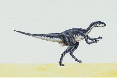 Динозавр в сиреневом тоне
