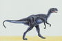 Аллозавр в темно-синем тоне