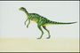 Динозавр ярко-салатового цвета