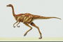 Динозавр с большими оранжевыми пятнами на спине