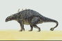 Динозавр с шаром на хвосте