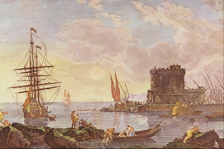 Após o colapso do navio. Castle Island