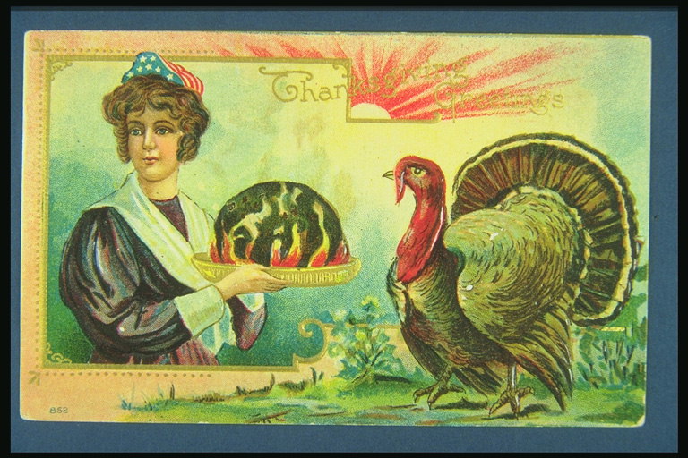 Пощенска картичка за деня на благодарността