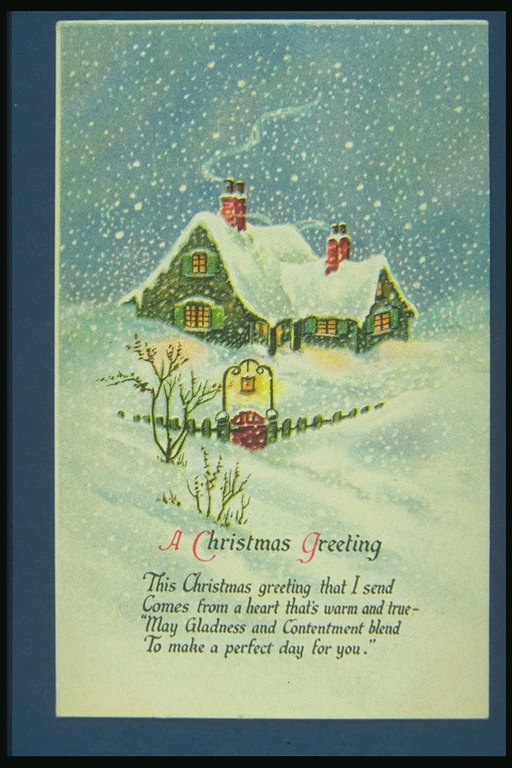 Briefkaart met kerst wens van plezier, genieten van de geneugten van de dag
