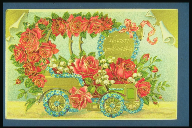 Pilt. Fairy tale CART koos lilled