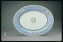 Plate oval. Blue anel