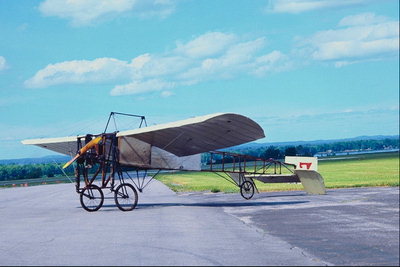 The first airplane with a long frame