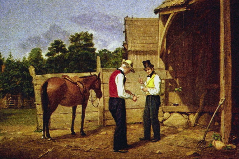 Мужчины и лошадь