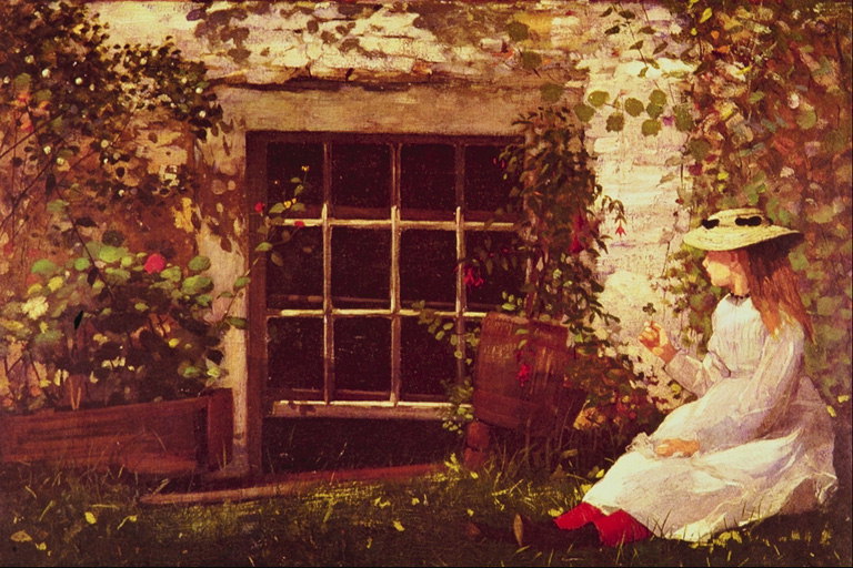 Meitene pie loga