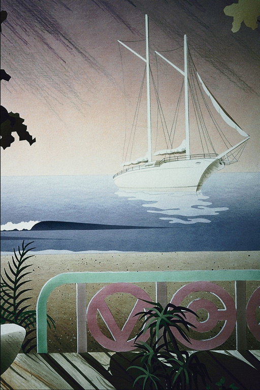 White thuyền trên bãi biển