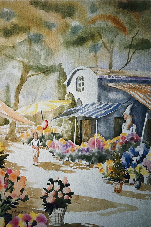 Një shtëpi e vases me lule