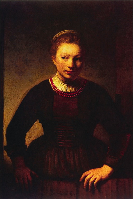 Portrett av en jente i brunt