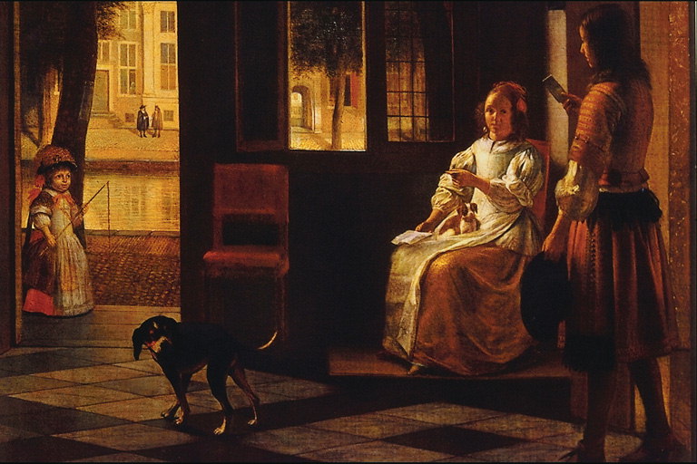 Værtinden, pigen og hunden