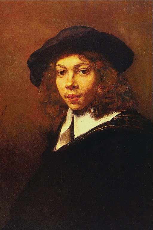 Portrait of a young guy with long curly hair