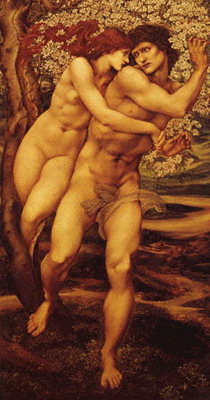 Vyhnání Adama a Evu z ráje zahrada