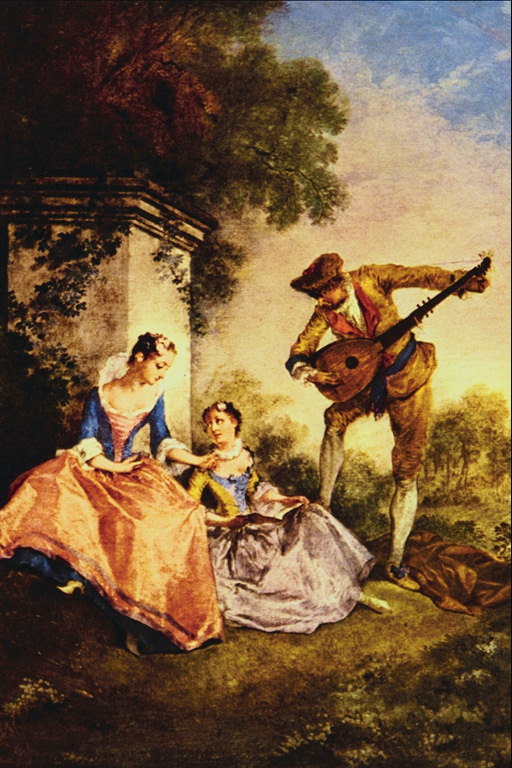 Girls and troubadour