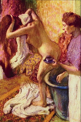 Bathing. The mistress and maid