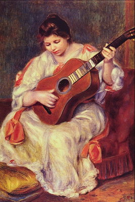 Mergina su gitara