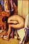 Naked menina no banquinho