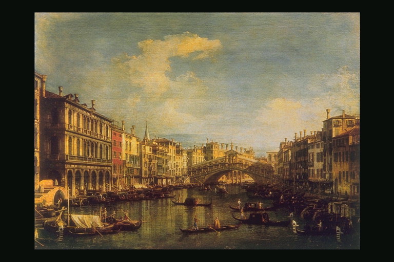 Stadt Boote und Brücken - Venedig