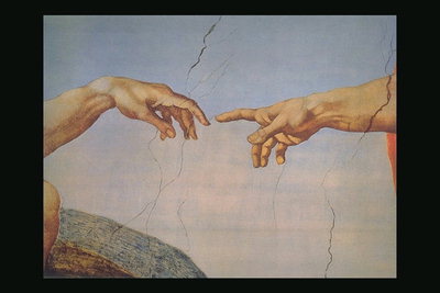 Het aanraken van de handen