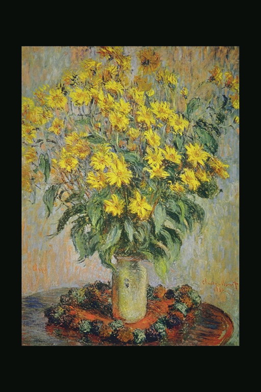Flores amarelas em vaso