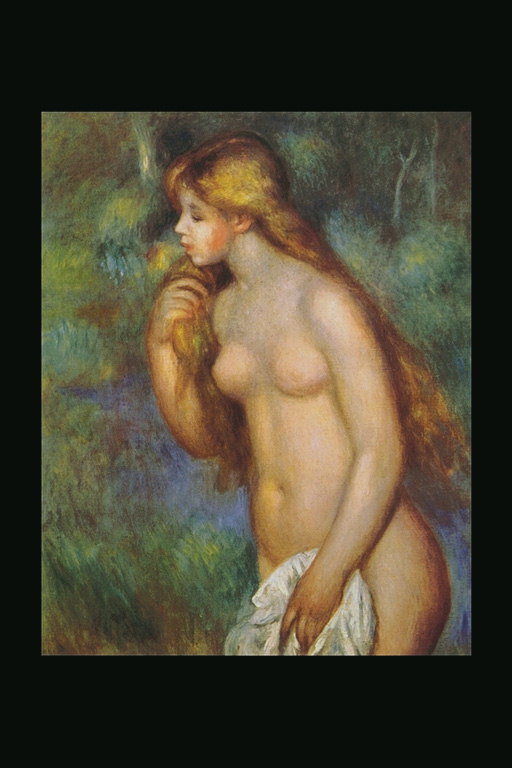 Naked menina na floresta