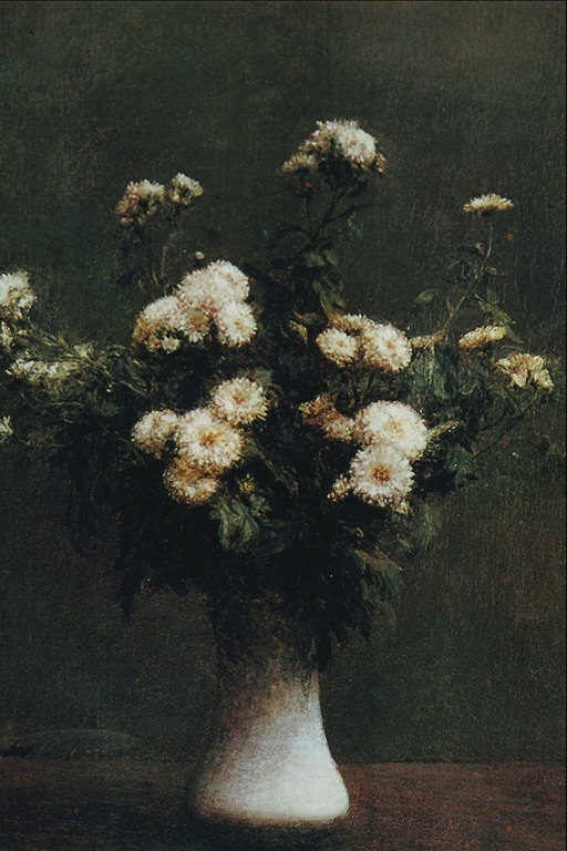 Un ramo de flores blancas en un jarrón de cerámica blanca