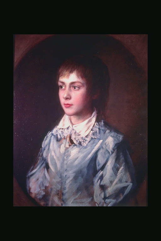 年轻男子的肖像在一个蓝色礼服