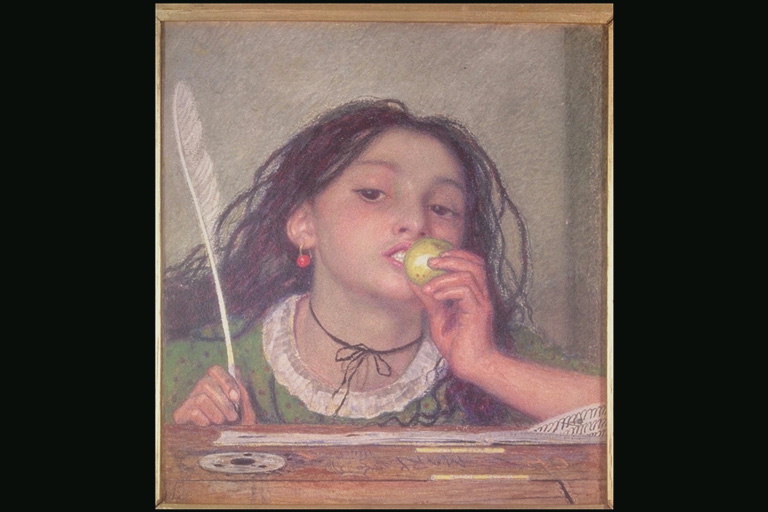 Noia amb poma
