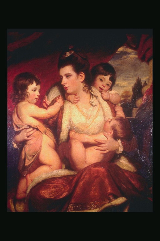 Woman with children