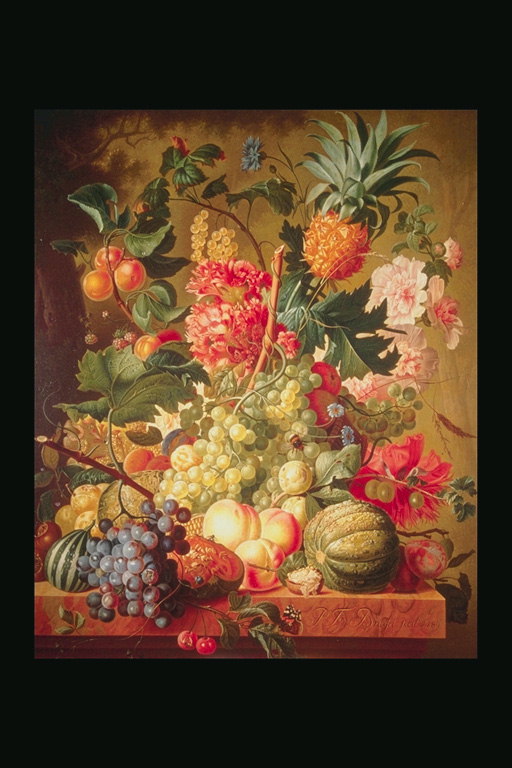 Натюрморт с экзотических фруктов