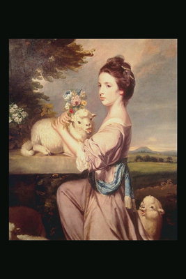 Mergaitė su avių