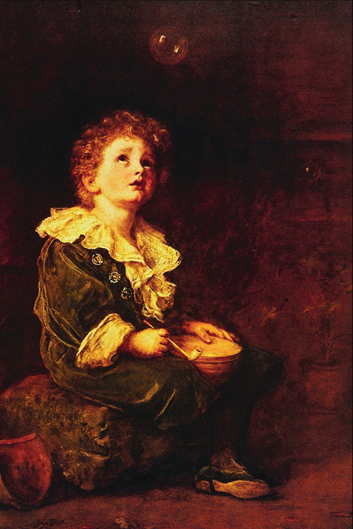 Dječak s keramičkim pločicama u rukama