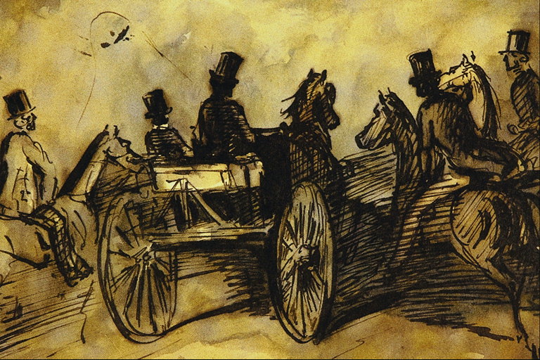 Wagons dan horsemen