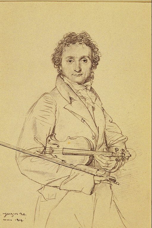 Um homem com um violino