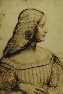 Una donna in un vestito con un giro-collo