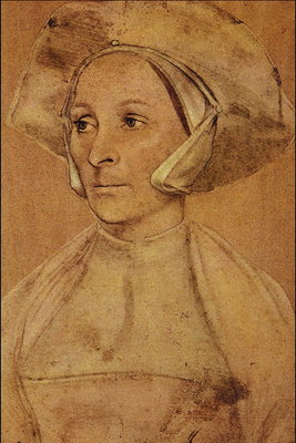 Eine Frau mit starken Funktionen in den weißen Hut