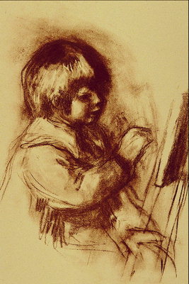 A child of easels
