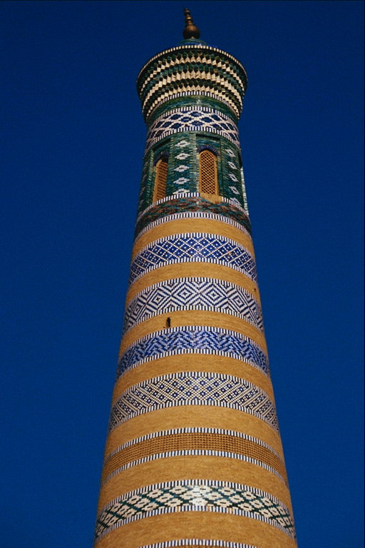 Tower with colorful designs