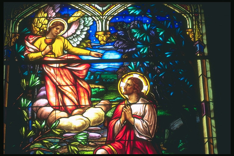 Cristo durante a oração eo anjo