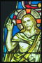 The image of Jesus Christ on the glass