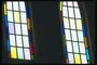 Multicolored squares of semicircular windows