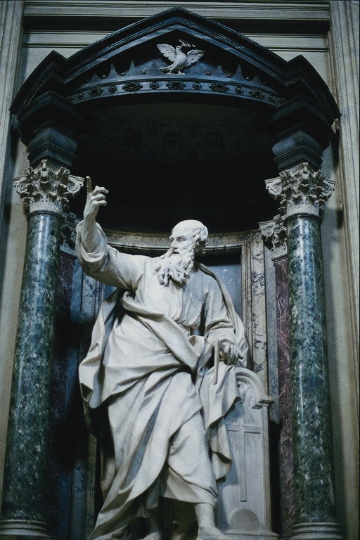 Statue af en gammel mand