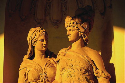 ローマの兵士と女性。 別れのシーン