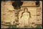 Tapınağın duvardaki Buda heykeli