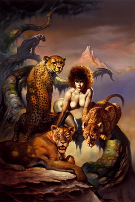 The girl with the wild cats