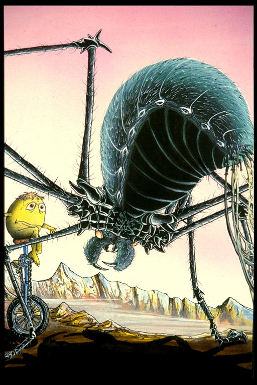 Shaggy pavouk a žlutý muž