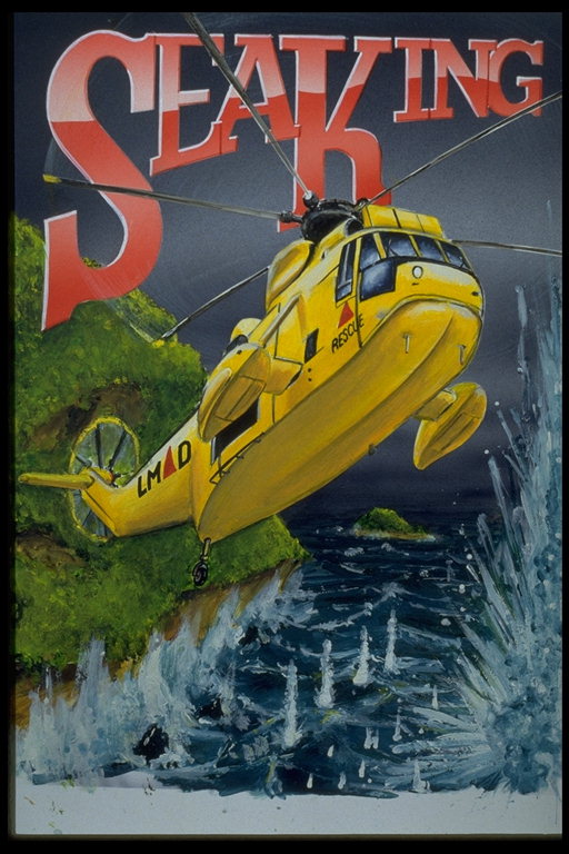 Obálka časopisu. Žltý vrtuľník