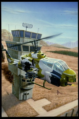 The helicopter and the station